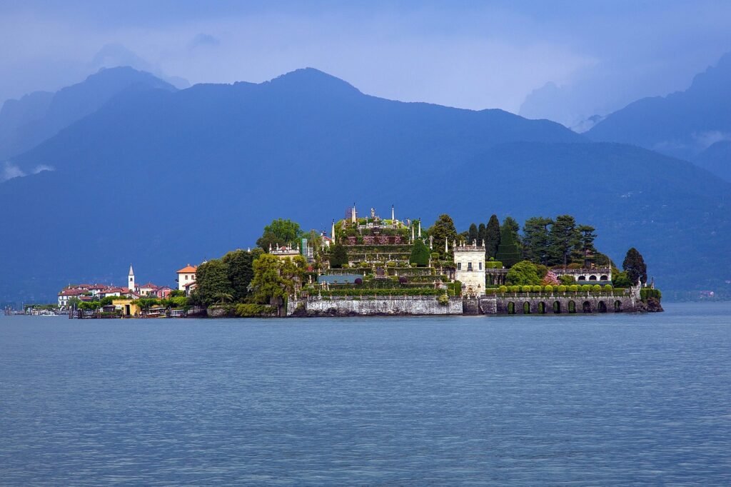 island, lago maggiore, isola bella, italy, lake, blue hour, nature, blue